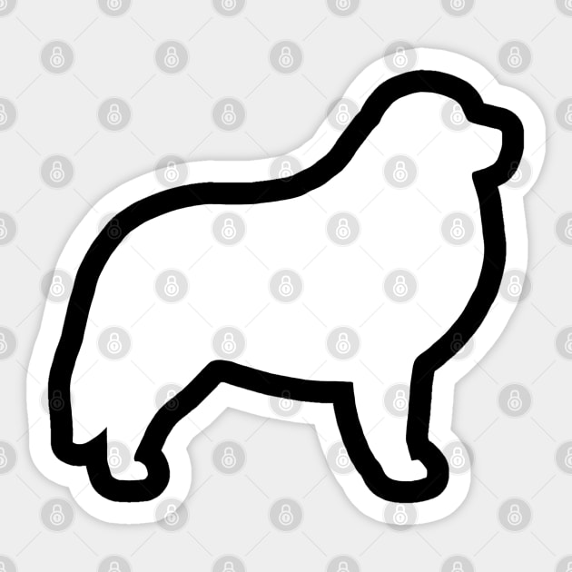 Great Pyrenees Silhouette Sticker by Coffee Squirrel